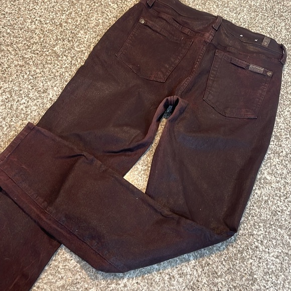 7 For All Mankind metallic brown skinny jeans - Picture 5 of 5